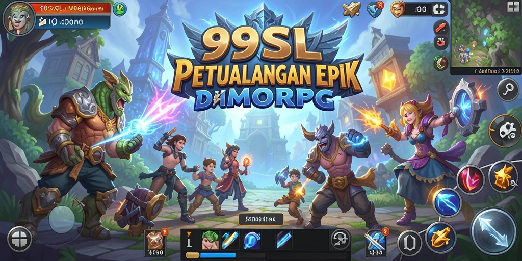 Tampilan gameplay mendalam dari 99SL dalam dunia MMORPG.