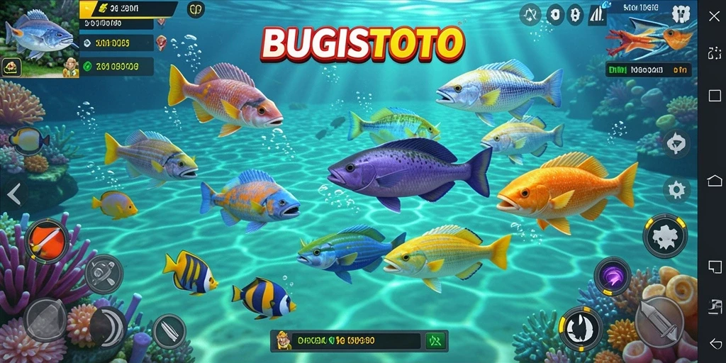 Tampilan menarik gameplay Tembak Ikan di BUGISTOTO.