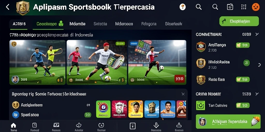 Screenshot C789 menampilkan antarmuka aplikasi Sportsbook yang menarik.