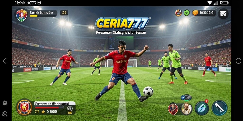 Tampilan utama gameplay CERIA777 yang memukau dengan aksi olahraga yang seru.