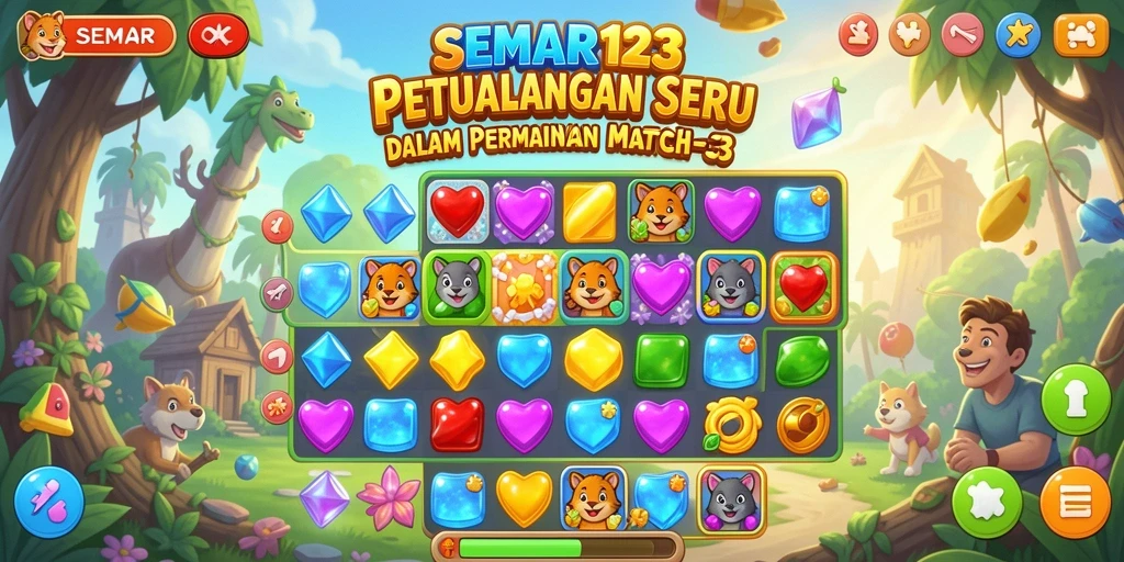 Tampilan menarik dari gameplay SEMAR123 yang penuh warna.