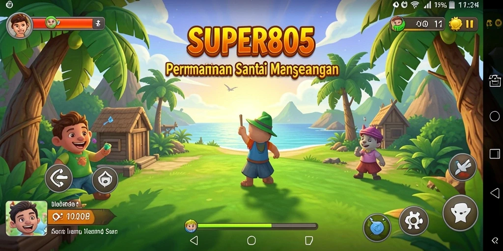 Menampilkan gameplay menyenangkan dan interaktif dari SUPER805.