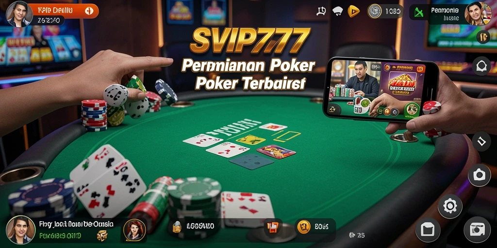 Tampilan menarik dari gameplay Poker di SVIP777 yang mendebarkan.