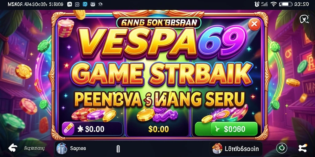 Tampilan menarik gameplay VESPA69 di layar smartphone.